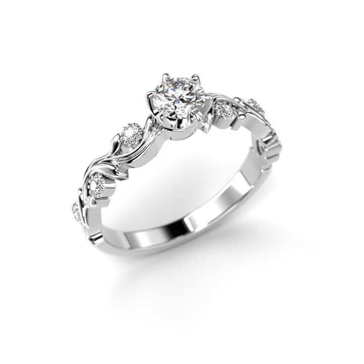 Festive Feeniks Lux Briljant 0,36 ct timanttisormus valkokulta viistosta