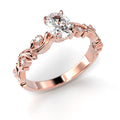 Festive Feeniks Lux Oval 0,56 ct timanttisormus punakulta