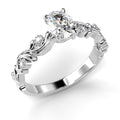 Festive Feeniks Lux Oval 0,56 ct timanttisormus valkokulta