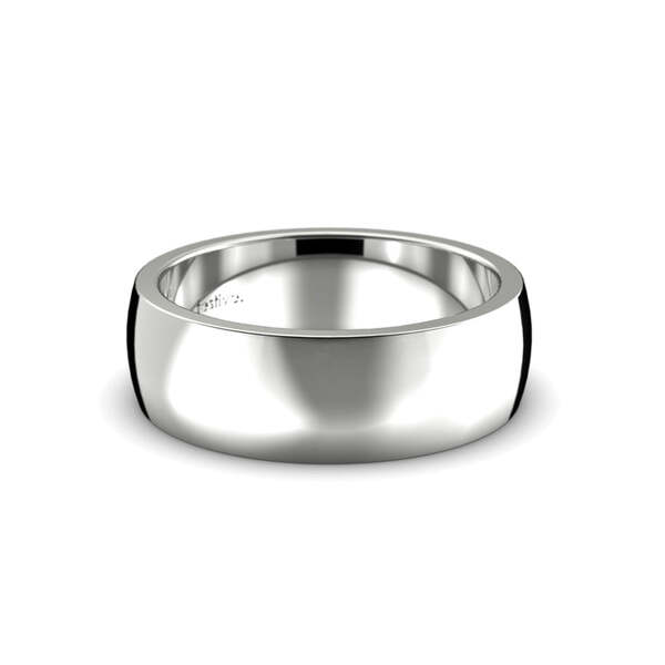 Festive Firenze Heavy kihlasormus 7,0 mm valkokulta