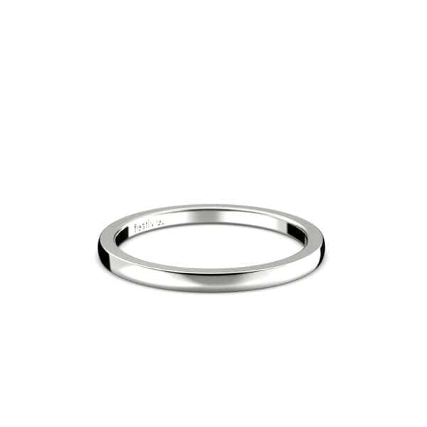 Festive Firenze Medium kihlasormus 1,7 mm valkokulta