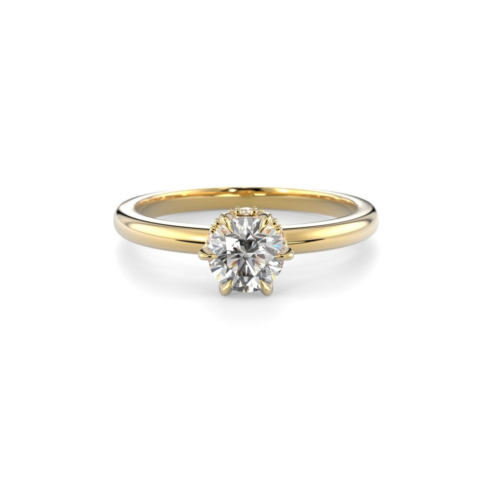 Festive Heidi Hidden Halo 0,60 ct timanttisormus keltakulta, etukuva
