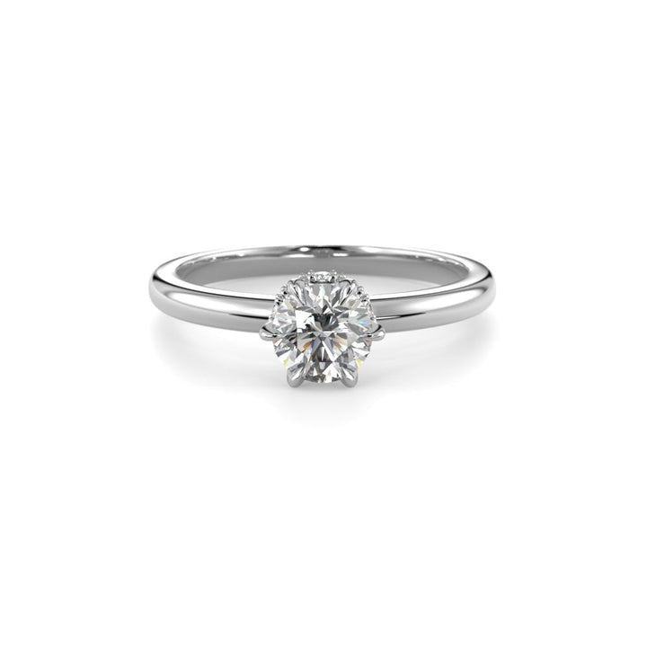 Festive Heidi Hidden Halo 0,60 ct timanttisormus valkokulta, etukuva