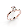 Festive Heidi Hidden Halo Oval 0,60 ct timanttisormus punakulta