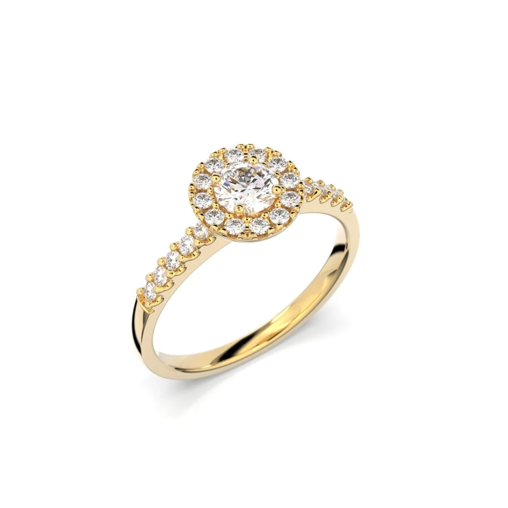 Festive Isabella 0,52 ct timanttisormus keltakulta – tuotekuva 1