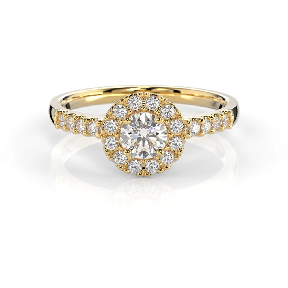 Festive Isabella 0,52 ct timanttisormus keltakulta – tuotekuva 2