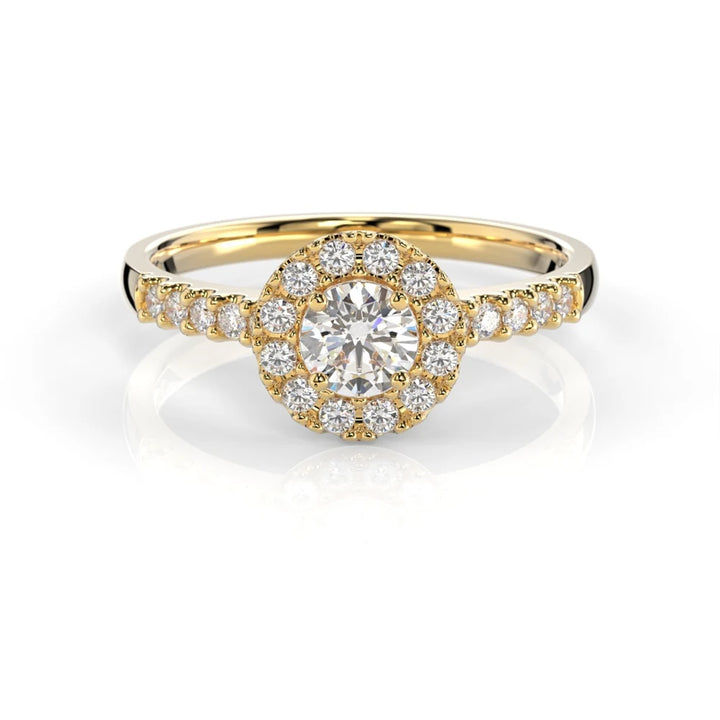 Festive Isabella 0,52 ct timanttisormus keltakulta – tuotekuva 2