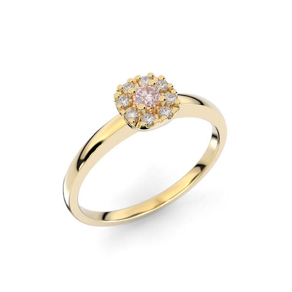 Festive Jasmin morganiitti-timanttisormus 0,08 ct