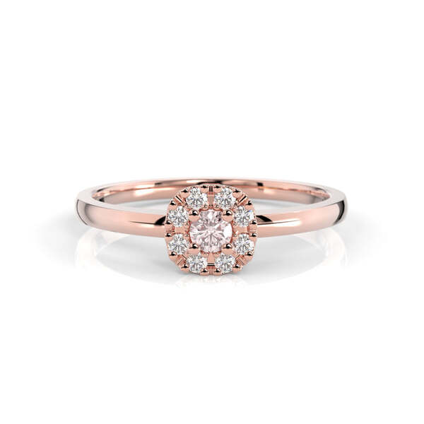 Festive Jasmin morganiitti-timanttisormus 0,08 ct