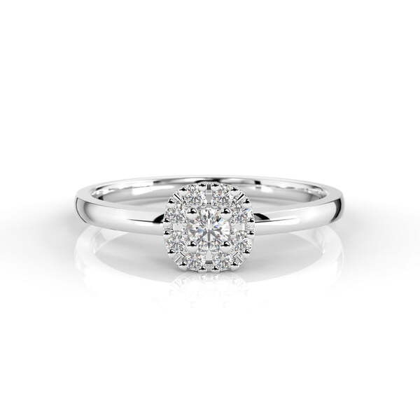 Festive Jasmin timanttisormus 0,15 ct valkokulta