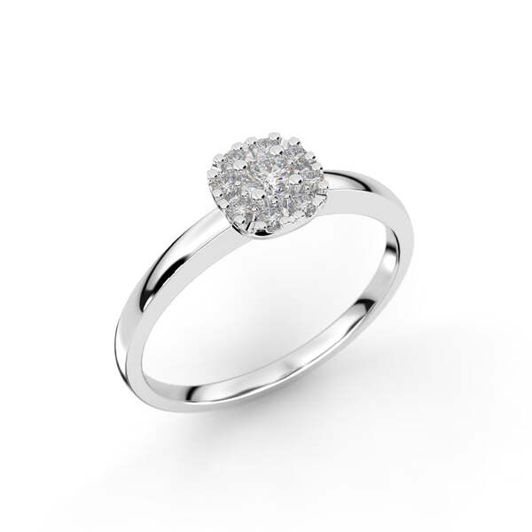 Festive Jasmin timanttisormus 0,15 ct valkokulta