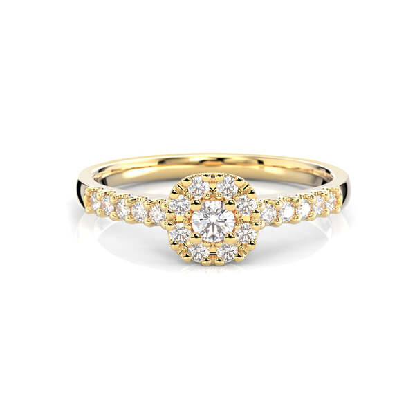 Festive Jasmin timanttisormus 0,25 ct keltakulta