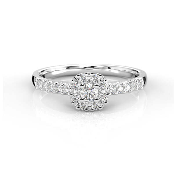 Festive Jasmin timanttisormus 0,25 ct valkokulta