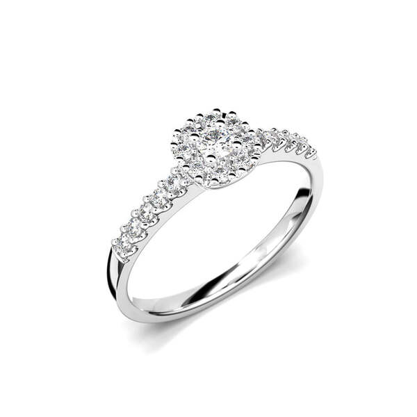 Festive Jasmin timanttisormus 0,25 ct valkokulta