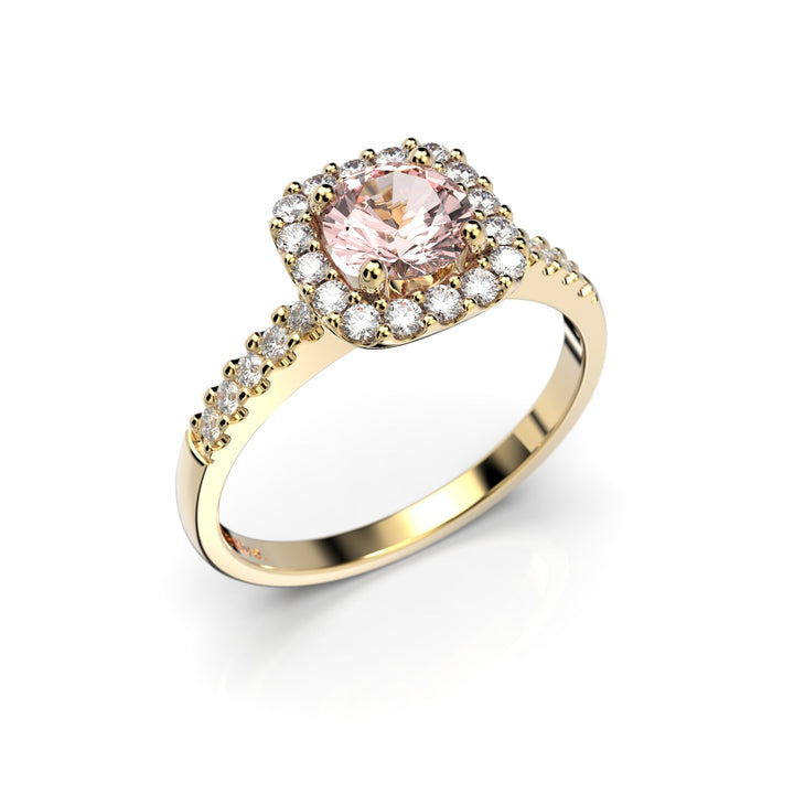 Festive Jemina morganiitti-timanttisomus 0,26 ct keltakulta Festive