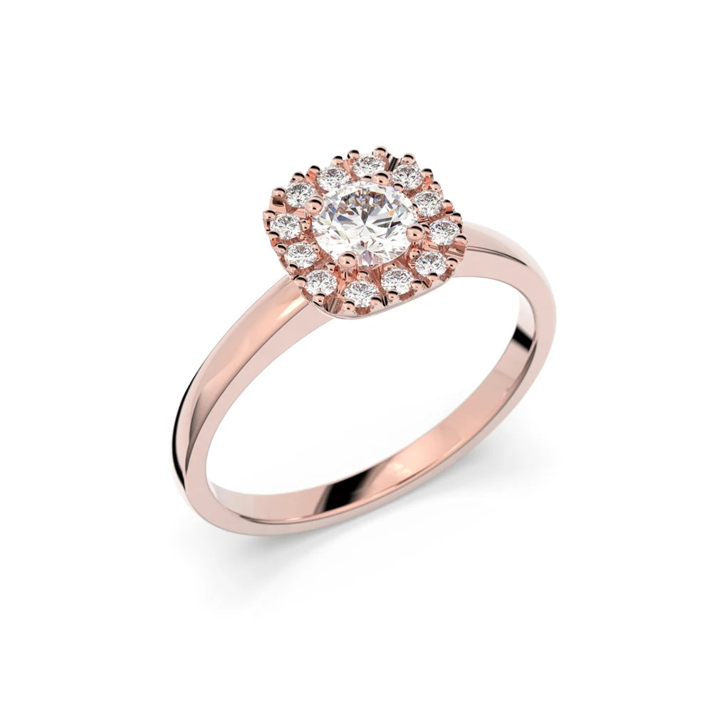 Festive Josefiina 0,42 ct timanttisormus punakulta – tuotekuva 1