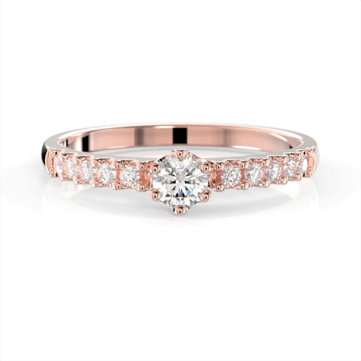 Festive Julie 0,22 ct timanttisormus punakulta – tuotekuva 2