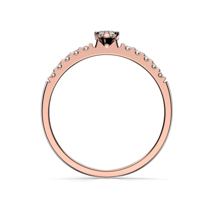 Festive Julie 0,22 ct timanttisormus punakulta – tuotekuva 3