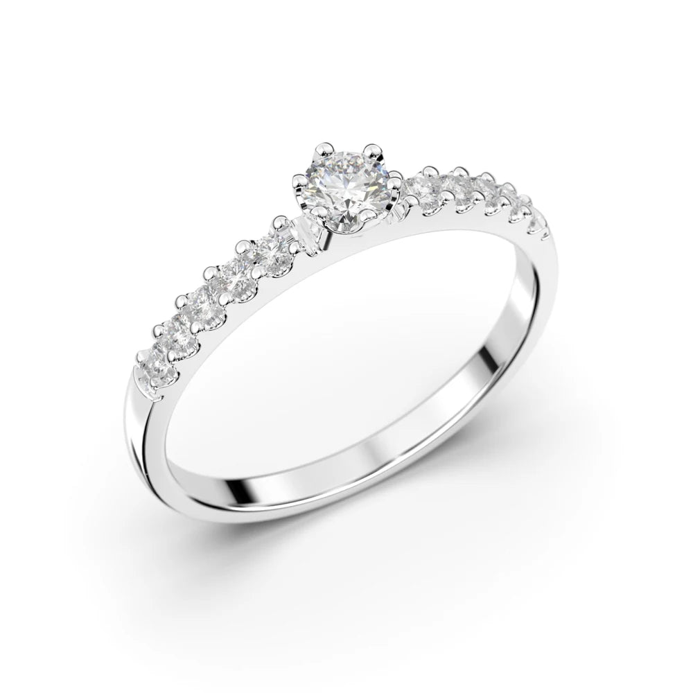 Festive Julie 0,22 ct timanttisormus valkokulta – tuotekuva 1
