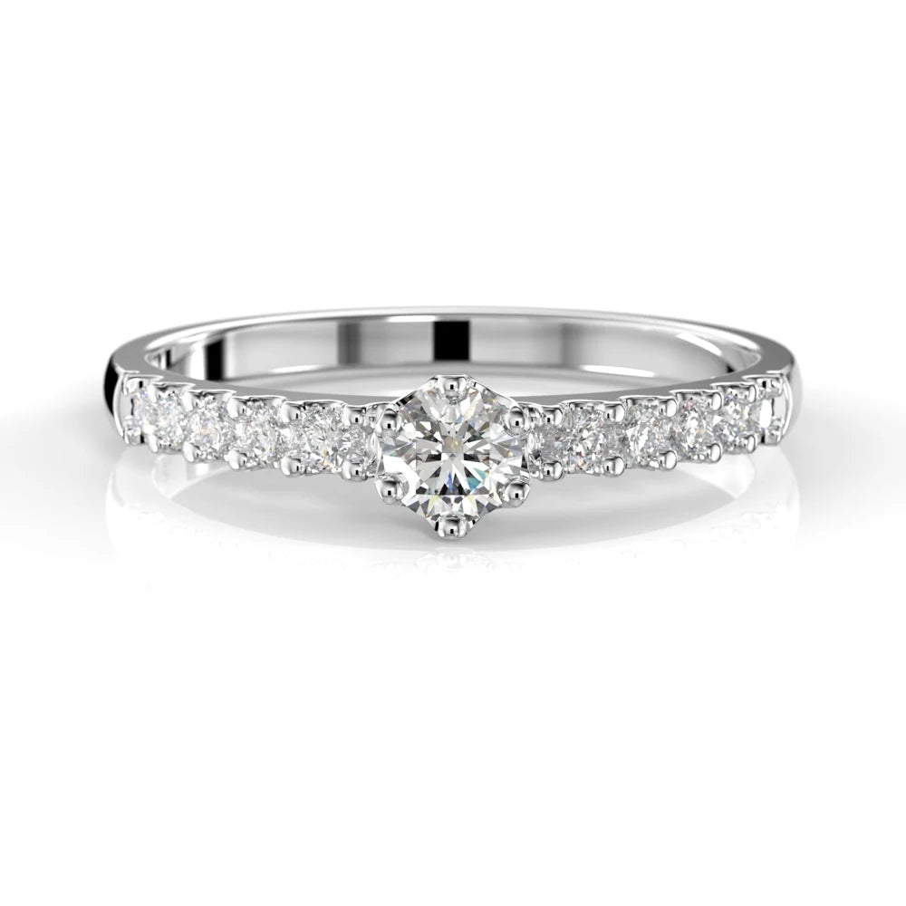 Festive Julie 0,22 ct timanttisormus valkokulta – tuotekuva 2