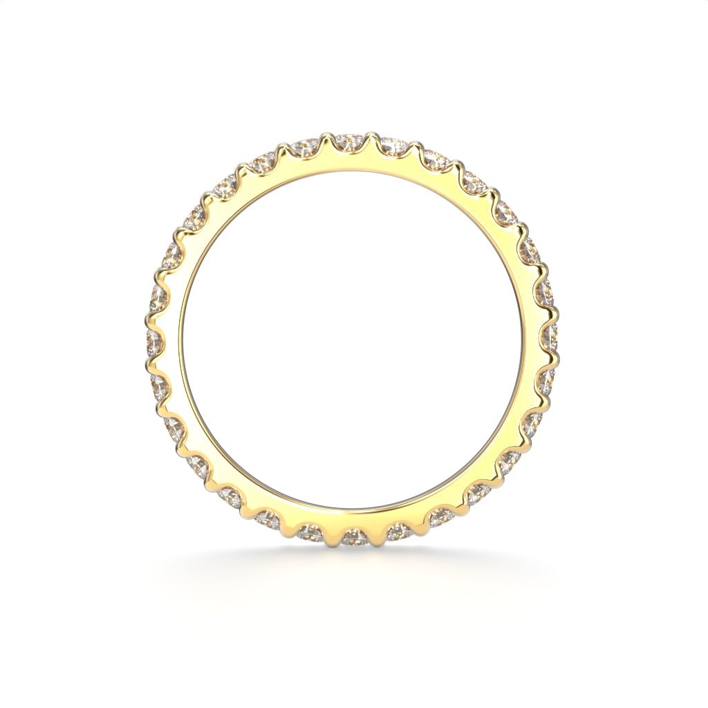 Festive Juliette allianssisormus 0,84 ct keltakulta sivulta