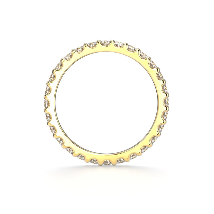 Festive Juliette allianssisormus 0,84 ct keltakulta sivulta