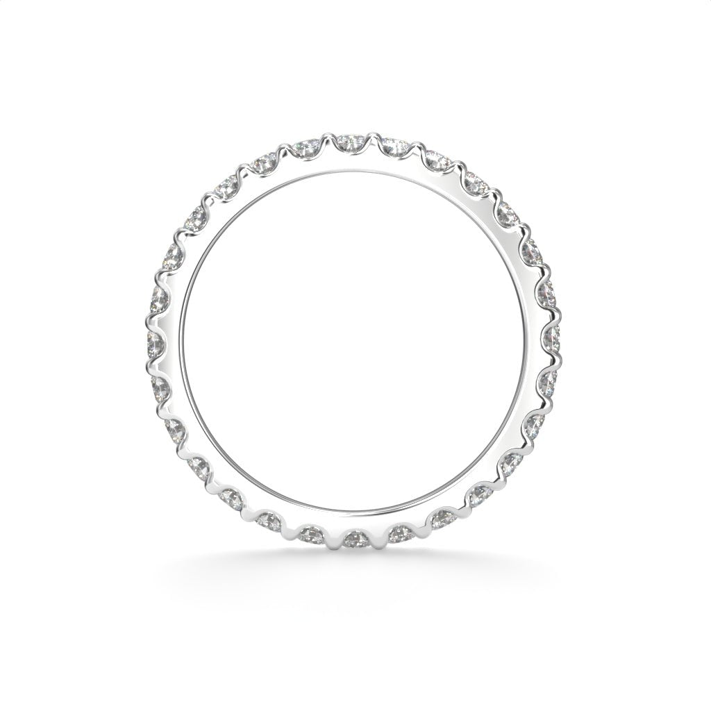 Festive Juliette allianssisormus 0,84 ct valkokulta sivulta