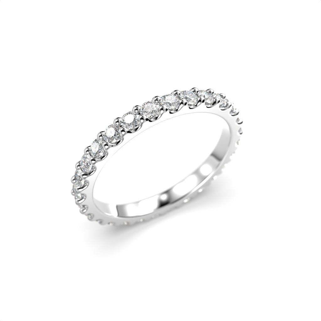 Festive Juliette allianssisormus 0,84 ct valkokulta