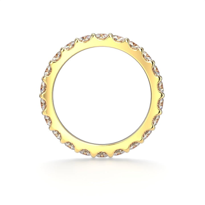 Festive Juliette allianssisormus 1,54 ct keltakulta sivulta