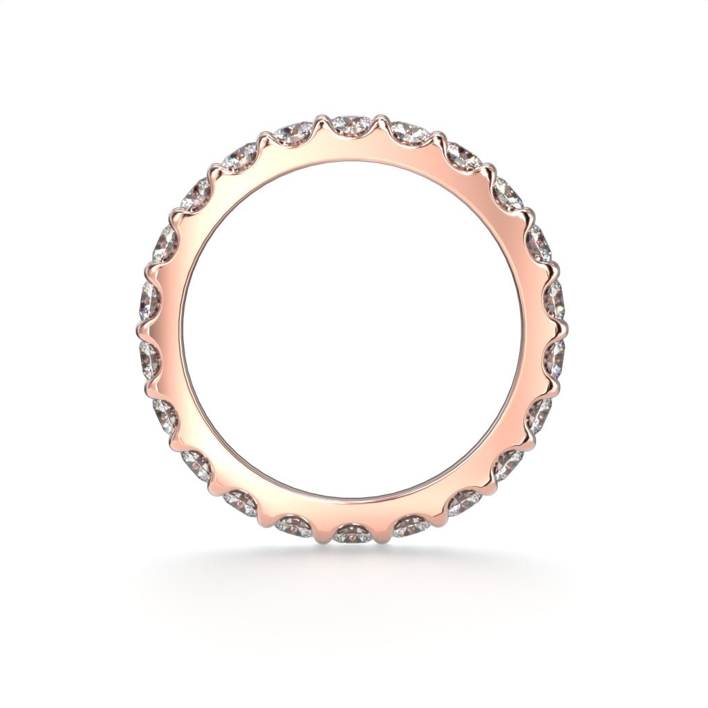 Festive Juliette allianssisormus 1,54 ct punakulta sivulta