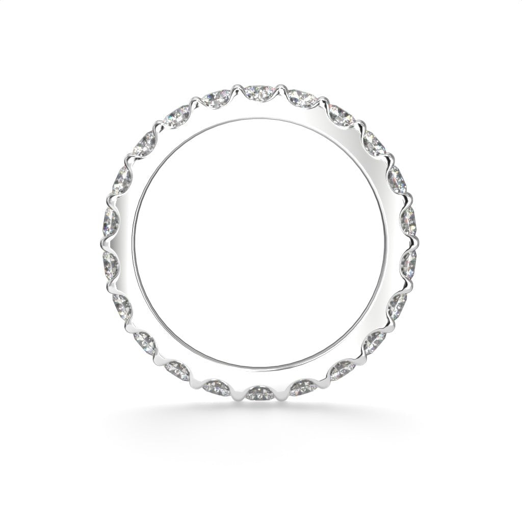 Festive Juliette allianssisormus 1,54 ct valkokulta sivulta
