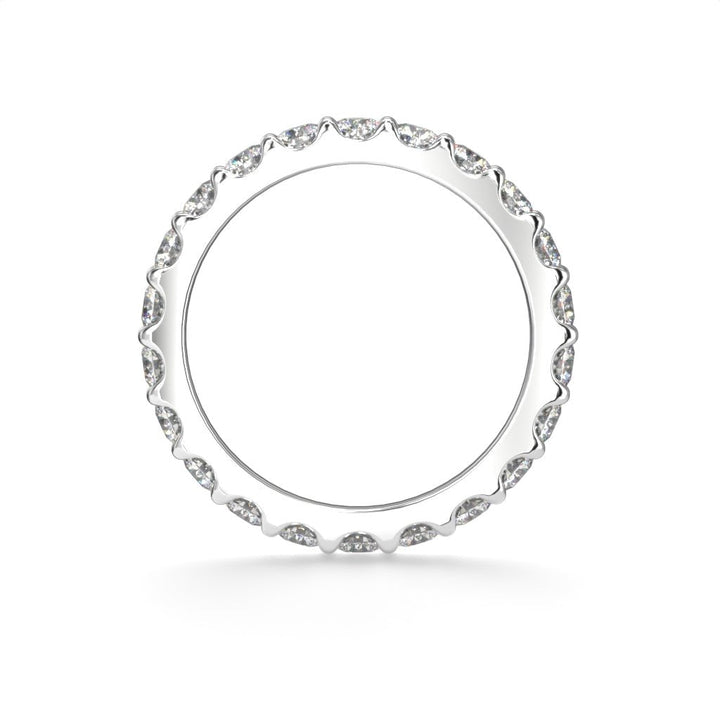 Festive Juliette allianssisormus 1,54 ct valkokulta sivulta