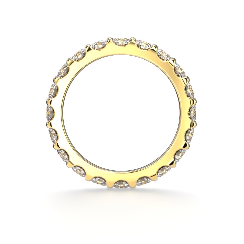 Festive Juliette allianssisormus 2,00 ct keltakulta sivulta