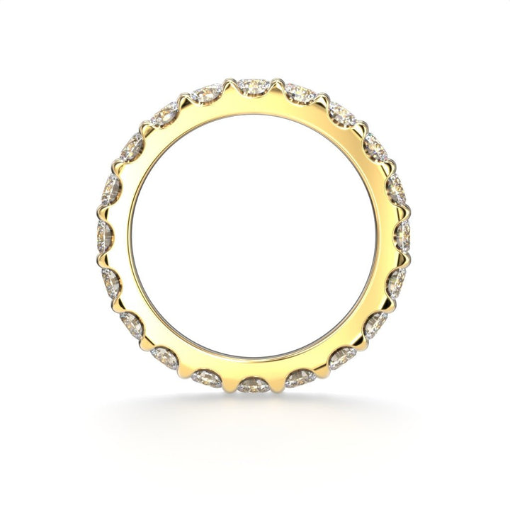 Festive Juliette allianssisormus 2,00 ct keltakulta sivulta