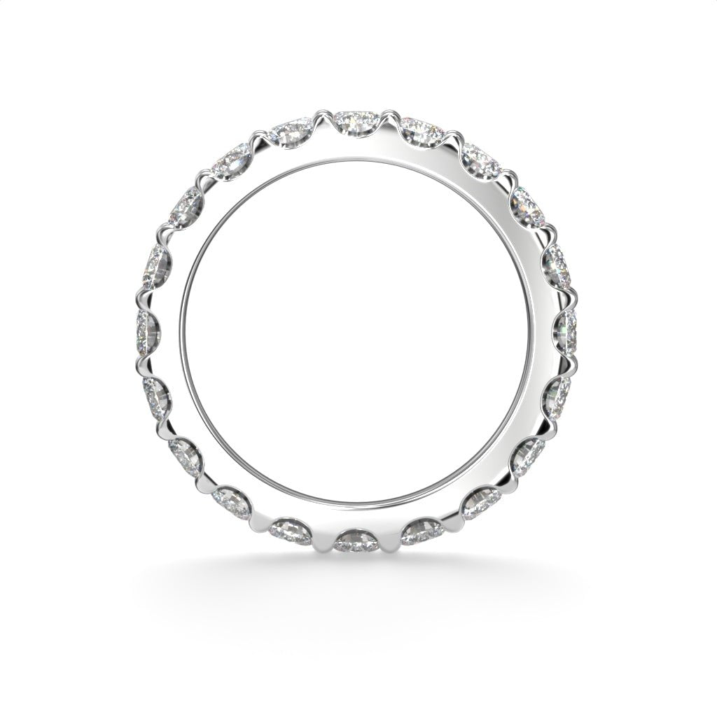 Festive Juliette allianssisormus 2,00 ct valkokulta sivulta