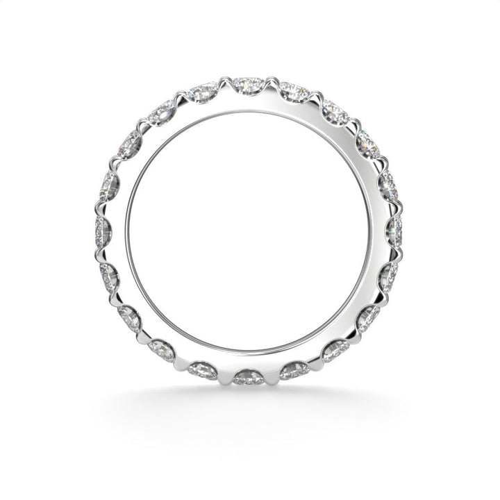 Festive Juliette allianssisormus 2,00 ct valkokulta sivulta