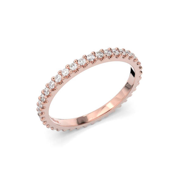 Festive Juliette allianssitimanttisormus 0,42 ct punakulta