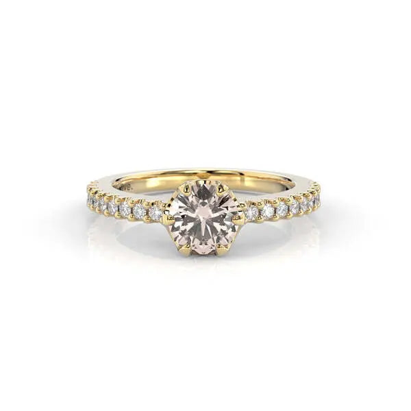 Festive Juliette morganiitti-timanttisormus 0,18 ct