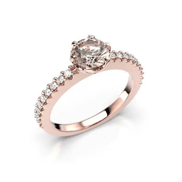 Festive Juliette morganiitti-timanttisormus 0,18 ct