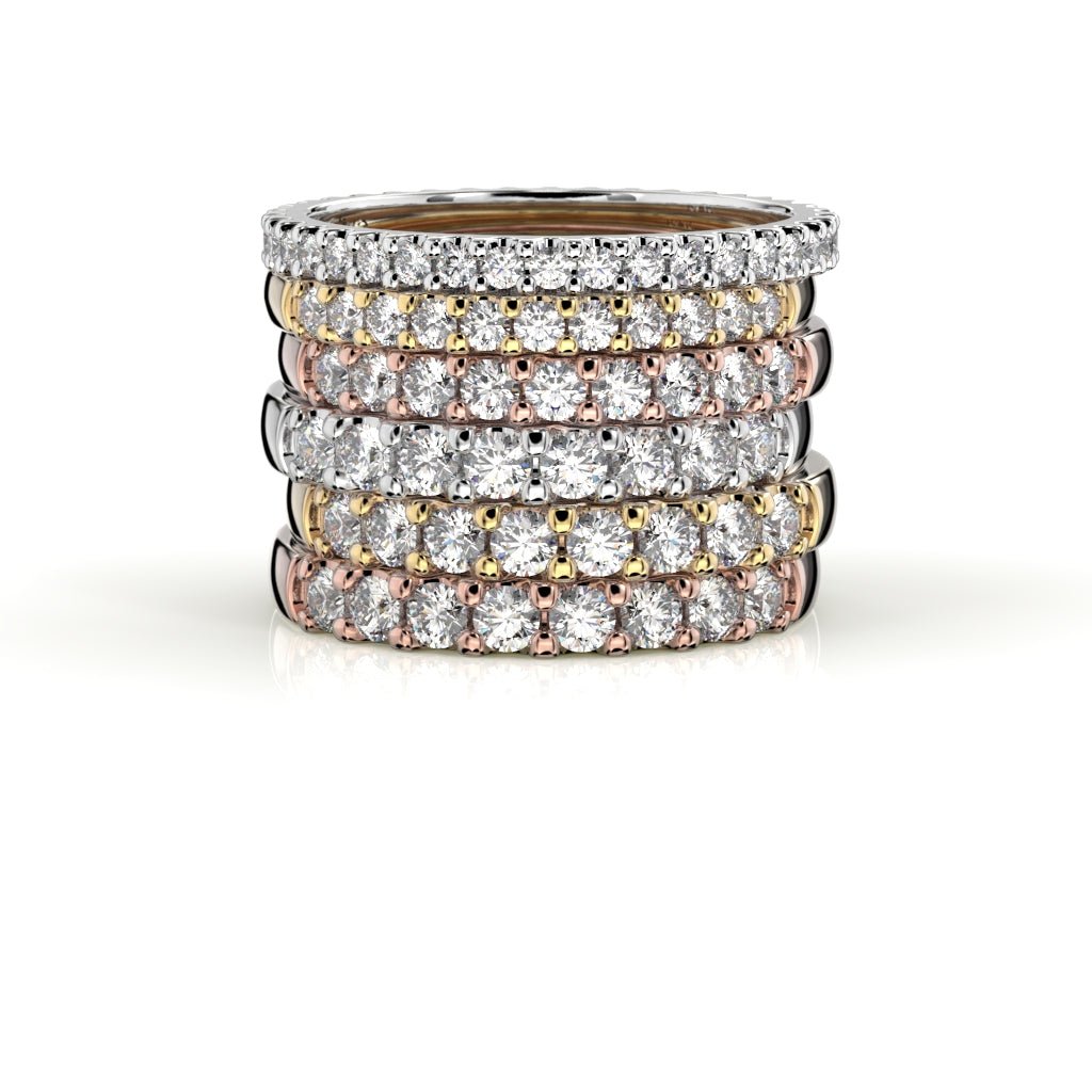 Timanttirivisormus Juliette 0,32 ct - 14k punakulta