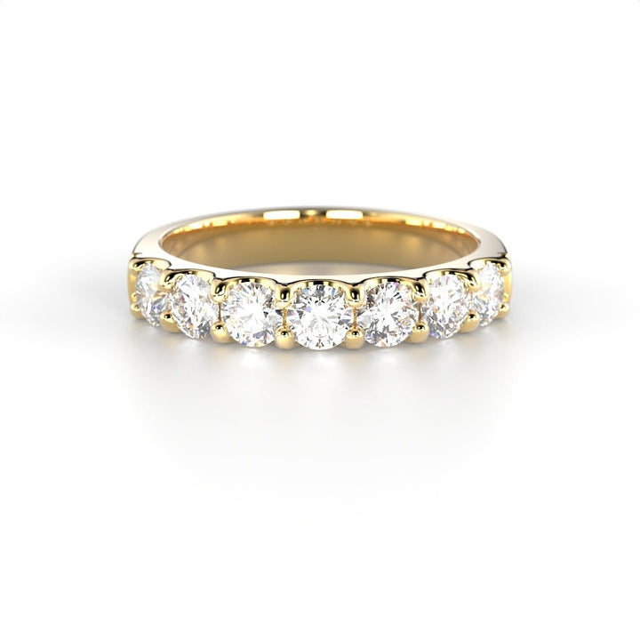 Festive Juliette rivitimanttisormus 0,70 ct keltakulta edestä