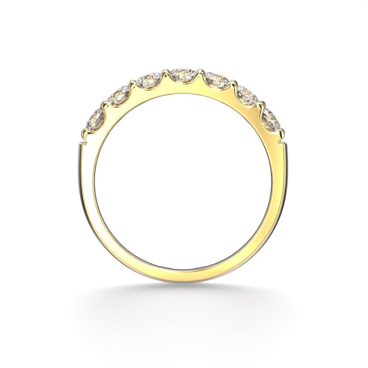 Festive Juliette rivitimanttisormus 0,70 ct keltakulta sivulta
