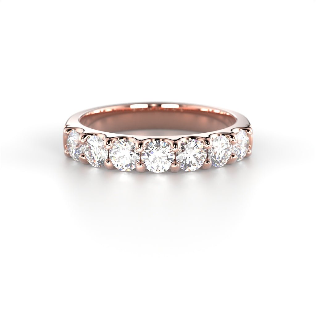 Festive Juliette rivitimanttisormus 0,70 ct punakulta edestä