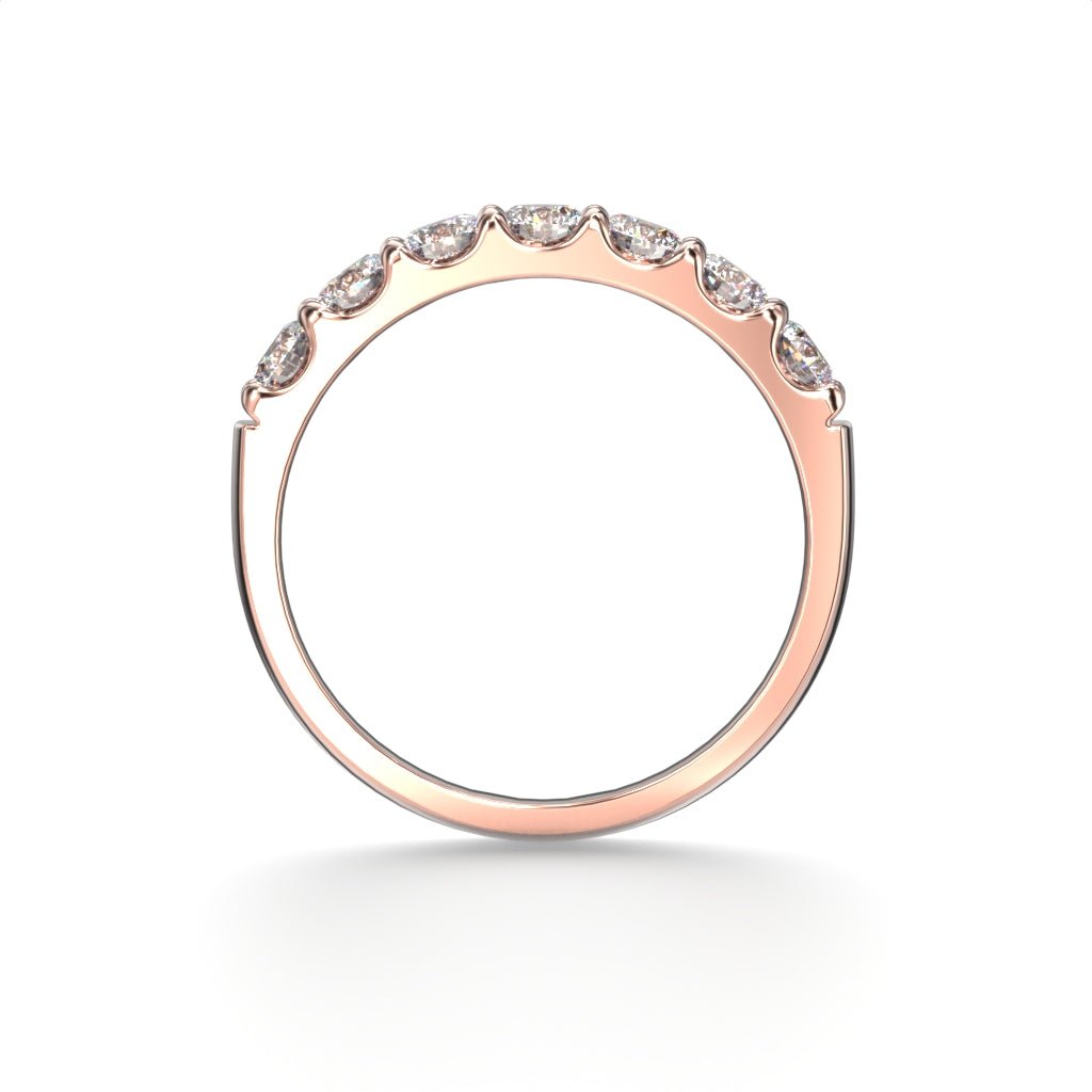 Festive Juliette rivitimanttisormus 0,70 ct punakulta sivulta