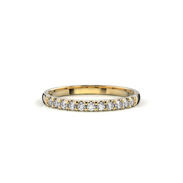 Festive Juliette rivitimanttisormus 0,22 ct keltakulta