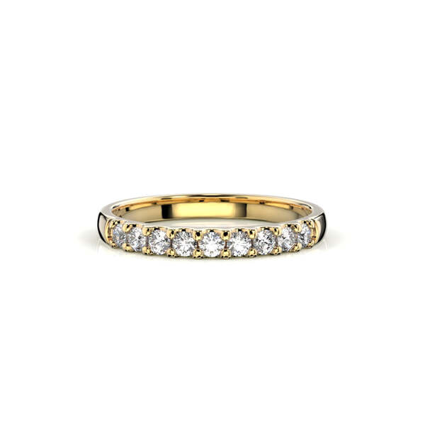 Festive Juliette rivitimanttisormus 0,27 ct keltakulta