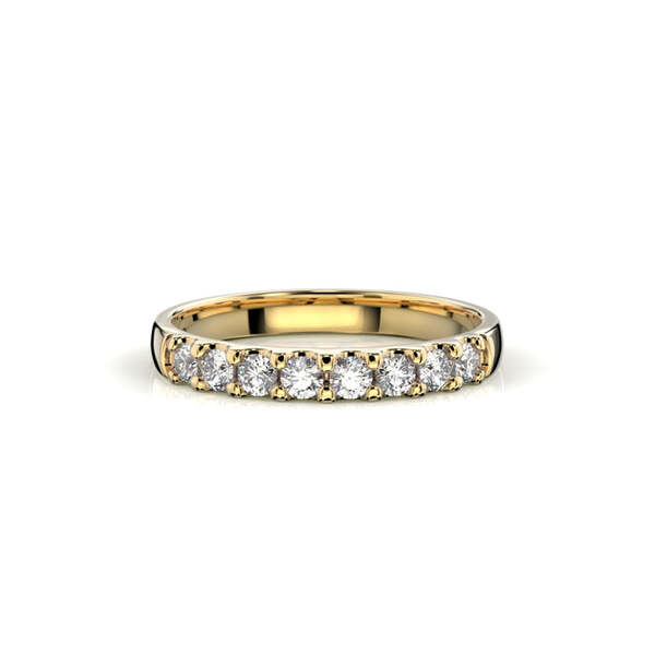 Festive Juliette rivitimanttisormus 0,32 ct keltakulta