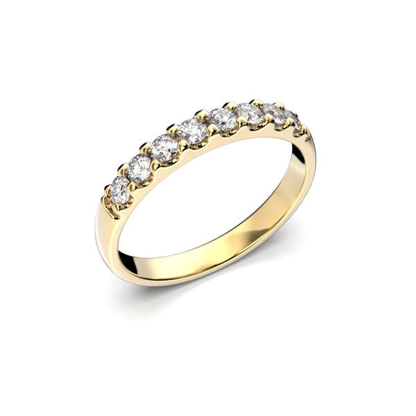 Festive Juliette rivitimanttisormus 0,32 ct keltakulta