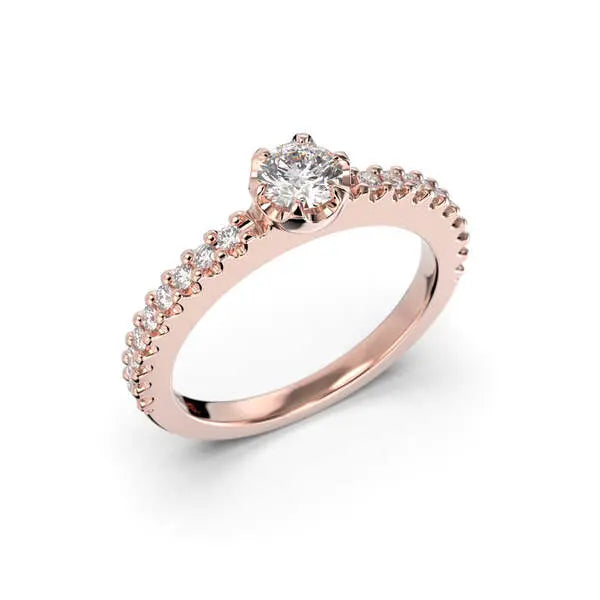Festive Juliette timanttisormus 0,48 ct punakulta