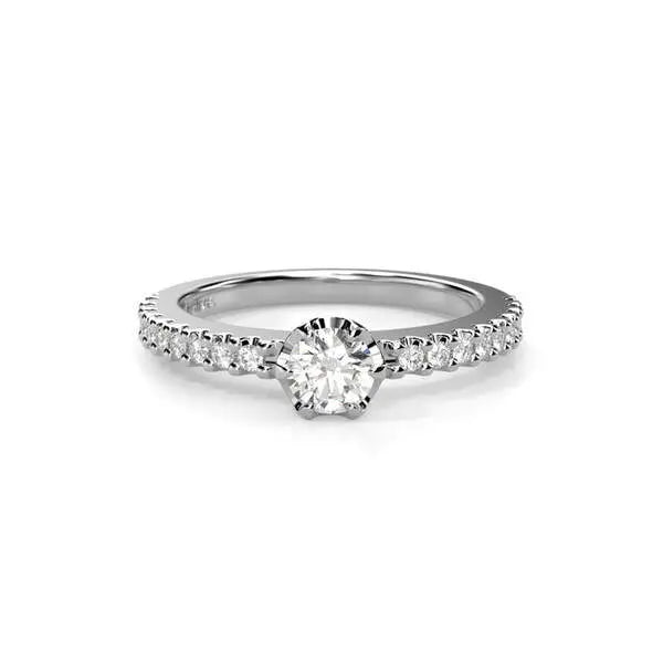 Festive Juliette timanttisormus 0,48 ct valkokulta